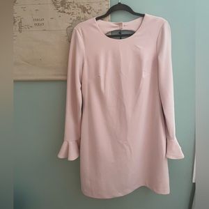 Calvin Klein knee length sheath dress with bell sleeve